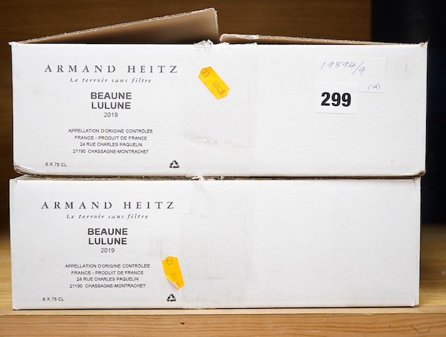Armand Heitz Beaune Lalune, 2019 - two boxed sets of six bottles
